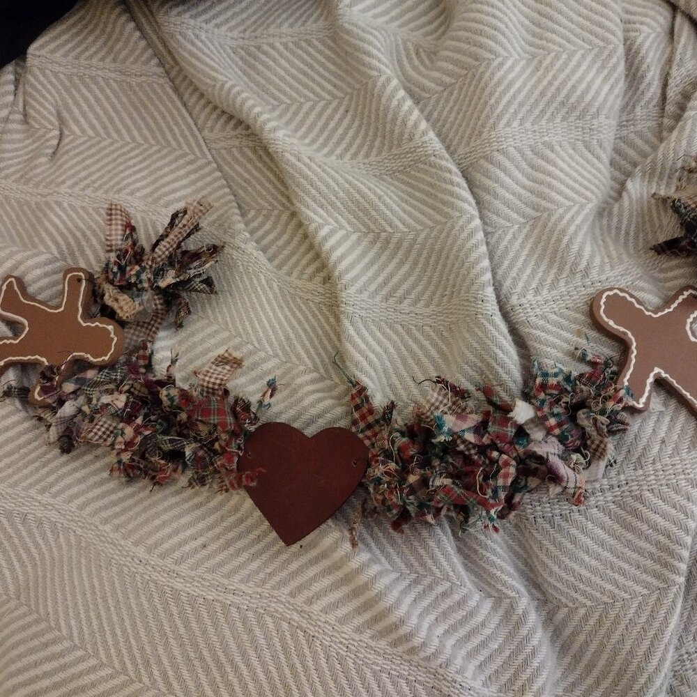 Gingerbread Country above door swag handmade Cottage Core Vintage